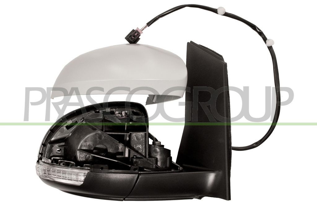 DOOR MIRROR RIGHT-ELECTRIC-PRIMED-HEATED-WITH LAMP