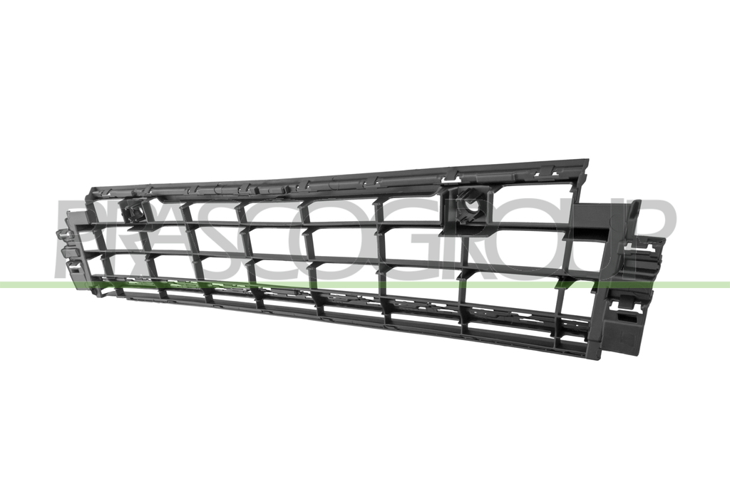 GRILLE CENTRALE DE PARE-CHOCS AVANT-NOIRE AVEC TROUS RADAR+SUPPORTS