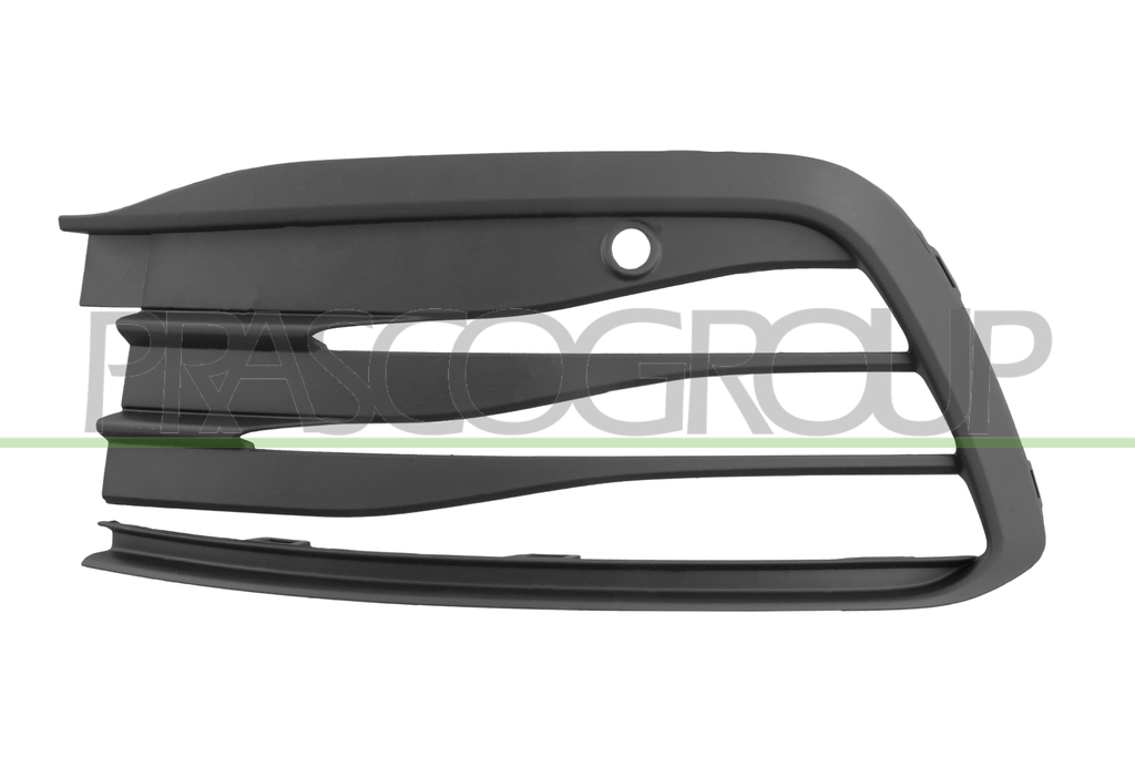 GRILLE GAUCHE NOIRE DE PARE-CHOCS-AVEC TROUS RADAR+SUPPORT