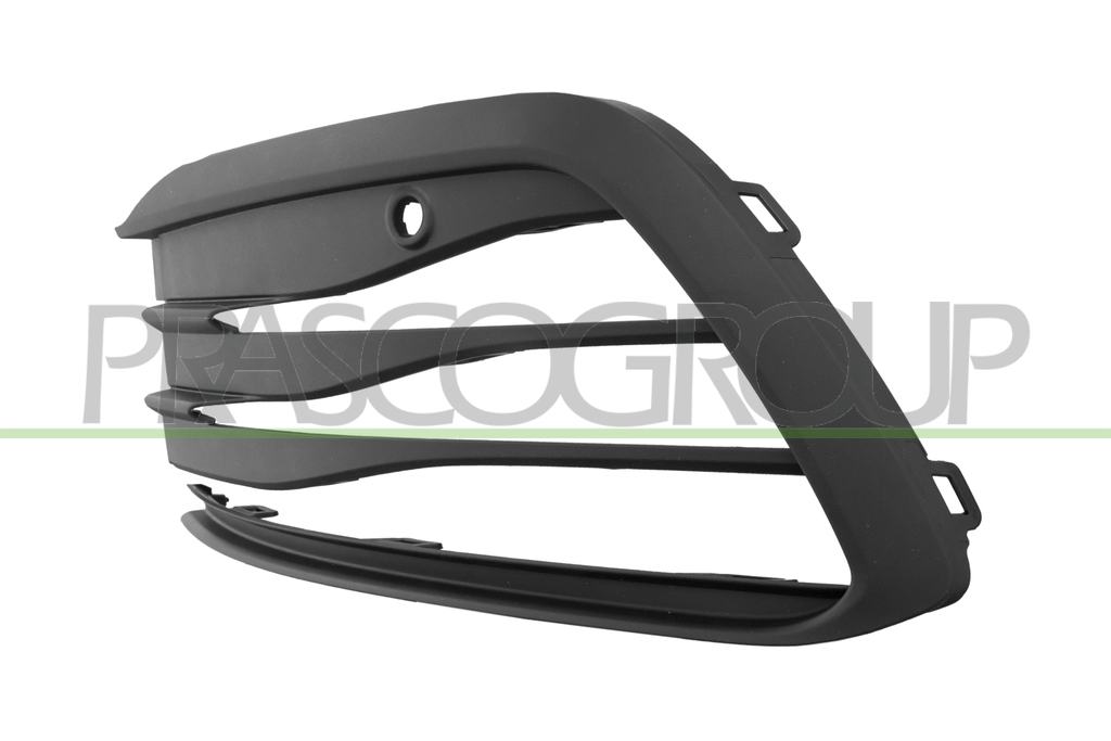 GRILLE GAUCHE NOIRE DE PARE-CHOCS-AVEC TROUS RADAR+SUPPORT