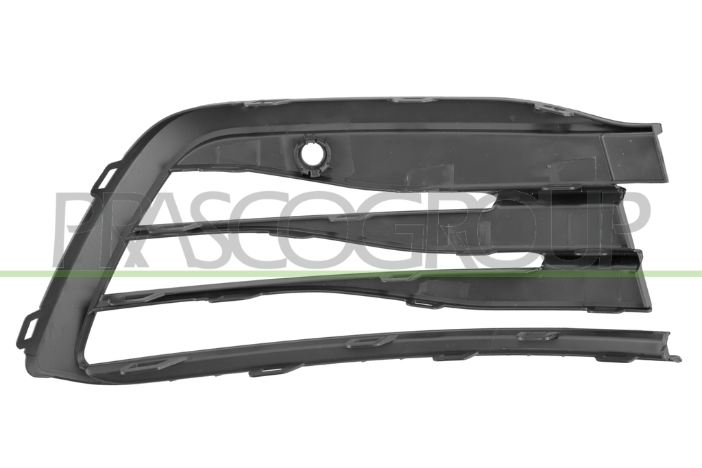 GRILLE GAUCHE NOIRE DE PARE-CHOCS-AVEC TROUS RADAR+SUPPORT