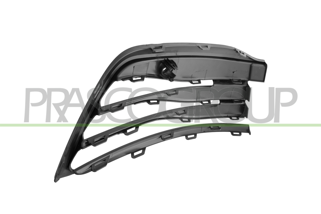 GRILLE GAUCHE NOIRE DE PARE-CHOCS-AVEC TROUS RADAR+SUPPORT