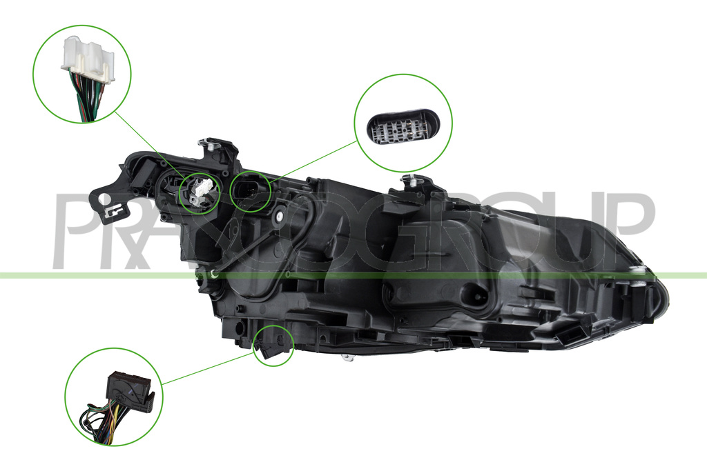 SCHEINWERFER LINKS-MIT LWR-MIT MOTOR-SCHWARZ-LED-VALEO TYP MOD. ALLTRACK