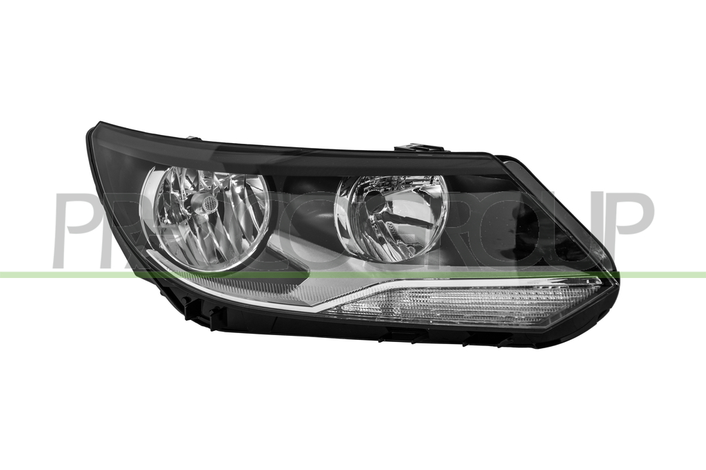 HEADLAMP RIGHT H7+H15 ELECTRIC-WITH MOTOR-WITH DAY RUNNING LIGHT