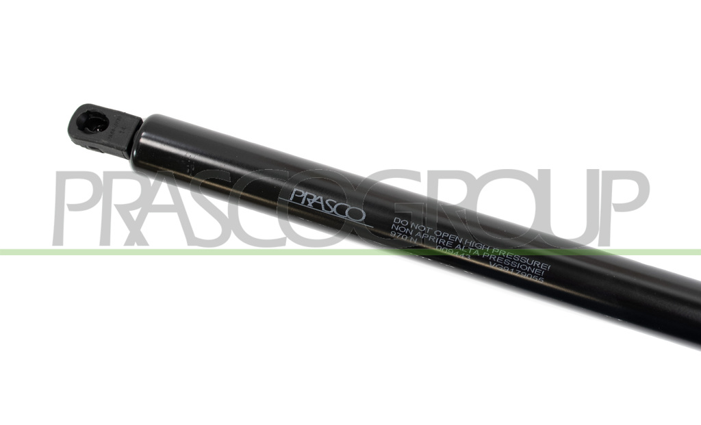 TAILGATE GAS SPRING RIGHT/LEFT - 970 N - L 755 mm - S 225 mm - Ø 27 mm - Ø 10 mm