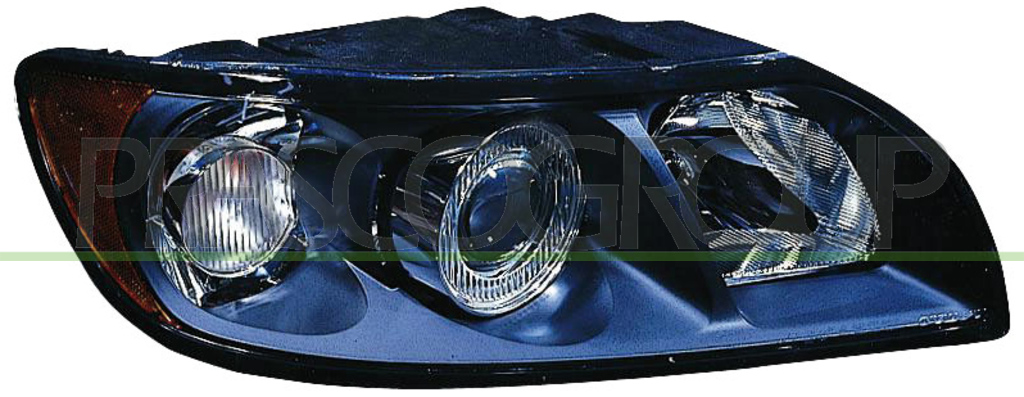 HEADLAMP RIGHT H7+HB3 ELECTRIC-WITH MOTOR MOD. S40 BLACK