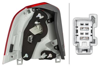 HECKLEUCHTE - LED - USSERER TEIL - RECHTS - FœR U.A. VOLVO V70 III (135)