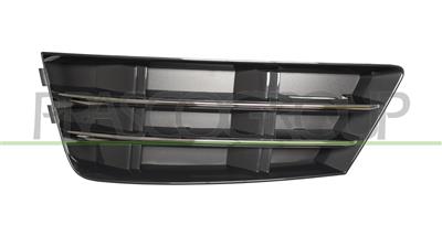 BUMPER GRILLE LEFT-BLACK-WITH CHROME MOLDINGS