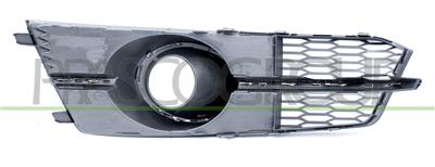 BUMPER GRILLE RIGHT-BLACK-WITH FOG LAMP HOLES-WITH CHROME FRAME AND CHROME MOLDING MOD. S-LINE
