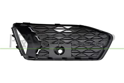GRIGLIA DESTRA PARAURTI ANTERIORE-NERA-GOFFRATA-CON MODANATURA ARGENTO MOD. SPORT 
