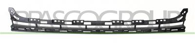 FRONT BUMPER GRILLE-CENTRE-BLACK-GLOSSY-WITH MOLDING HOLES