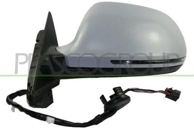 SPIEGEL LINKS-ELEKTRISCH-HEIZBAR-GRUNDIERT-MIT BLINKER-ASPHAERISCH MOD. 5 TUERIG-8 PINS MOD. 08 > 10