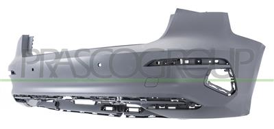 REAR BUMPER-PRIMED-WITH TOW HOOK COVER-WITH PDC+SENSOR HOLDERS-WITH SENSOR CUTTING MARKS FOR PARK ASSIST