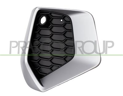 BUMPER GRILLE RIGHT-BLACK-WITH SILVER FRAME