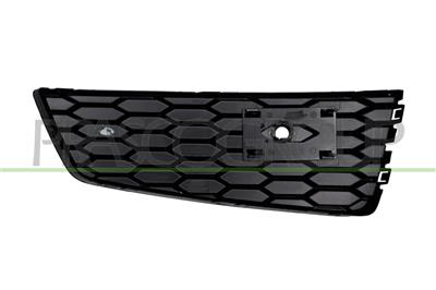 FRONT BUMPER GRILLE LEFT-UPPER-BLACK-GLOSSY