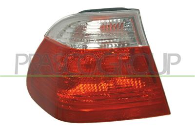 RUECKLEUCHTE LINKS-AUSSENVERSTELLBAR-OHNE FASSUNG MOD. 4 TUERIG ROT-WEISS
