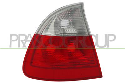 RUECKLEUCHTE LINKS-AUSSENVERSTELLBAR-OHNE FASSUNG-WEISS-ROT KOMBI