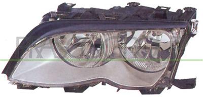HEADLAMP LEFT H7+H7 ELECTRIC-WITH MOTOR-SILVER