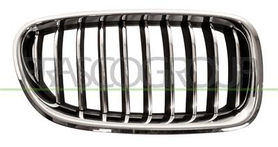 GRILLE CALANDRE DROITE CHROMEE-CHROMEE/NOIRE- MOD. LUXURY LINE - BASIS
