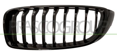 GRILLE CALANDRE GAUCHE PEINTE NOIRE/BRILLANTE