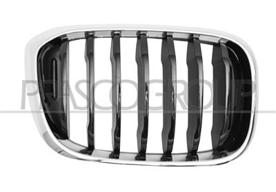 GRILLE CALANDRE DROITE NOIRE AVEC CADRE CHROME'