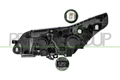 PROIETTORE DESTRO H1+H7-ELETTRICO-CON MOTORE