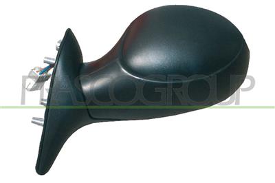 DOOR MIRROR LEFT-ELECTRIC-PRIMED-HEATED-CONVEX-CHROME