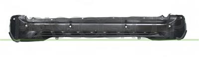 REAR BUMPER-BLACK-TEXTURED FINISH-WITH PDC AND PARK ASSIST HOLES+SENSOR HOLDERS-WITH MOLDING HOLES