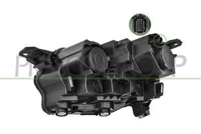 HEADLAMP RIGHT H7+H1-UPPER-ELECTRIC-WITH MOTOR