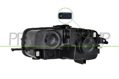 HEADLAMP RIGHT H7+H1-LOWER-ELECTRIC-WITH MOTOR