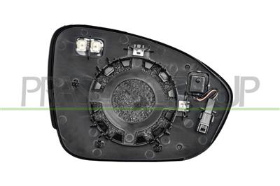 SPIEGELGLAS LINKS-HEIZBAR-MIT BLIS-KONVEX-2 PINS