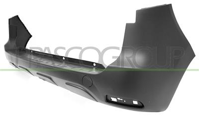 REAR BUMPER-BLACK-TEXTURED FINISH-WITH TOW HOOK COVER-WITH CUTTING MARKS FOR PDC