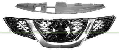 GRILLE CALANDRE NOIRE BRILLANT AVEC MOULURE CHROMEE'