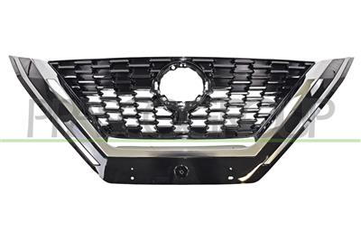 GRILLE DE CALANDRE-NOIRE-BRILLANT-AVEC MOULURE CHROMEE