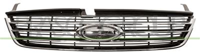 GRIGLIA RADIATORE-NERA-CON MODANATURA CROMATA-CON CORNICE CROMATA MOD. GHIA