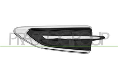 FRONT FENDER GRILLE LEFT-BLACK-WITH CHROME MOLDING