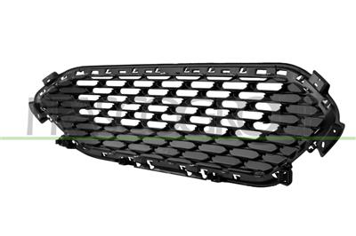 RADIATOR GRILLE-GLOSSY BLACK-WITH CHROME FRAME
