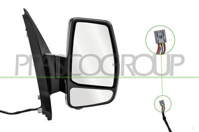 ESPEJO DERECHO-ELECTRICO-IMPRIMADO-TERMICO-ABATIBLE-CON PILOTO-CONVEXO-8 PINES
