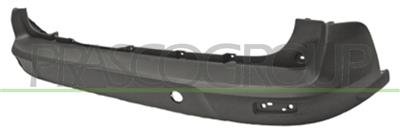 REAR BUMPER-DARK GRAY-WITH CUTTING MARKS FOR PDC