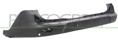 REAR BUMPER-CENTRE-BLACK-TEXTURED FINISH-WITH PDC HOLES+SENSOR HOLDERS-WITH TOW HOOK COVER