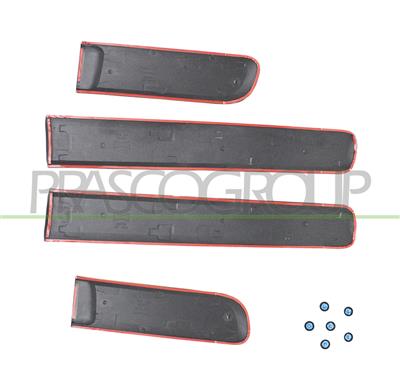 DOOR MOLDING SET-4PCS. WITH DOUBLE-SIDED TAPE AND PINS