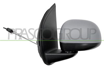 DOOR MIRROR LEFT-CABLE-PRIMED-CONVEX-CHROME