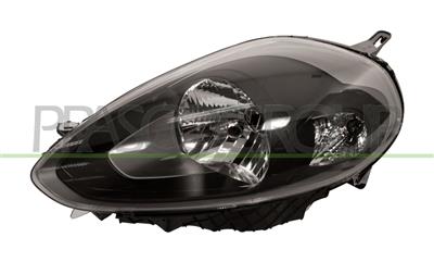 HEADLAMP LEFT H4 ELECTRIC-WITH MOTOR-BLACK