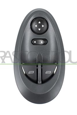 PANNEAU A BOUTON-POUSSOIR NOIR-2 INTERRUPTEURS-LEVE VITRE-PORTE AVANT GAUCHE-AVEC FONCTION DE REGLAGE RETROVISEURS-20 BROCHES