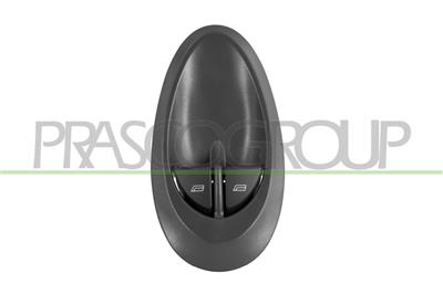 PANNEAU A BOUTON-POUSSOIR NOIR-2 INTERRUPTEURS-LEVE VITRE-PORTE AVANT GAUCHE-SANS FONCTION DE REGLAGE RETROVISEURS-12 BROCHES