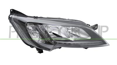 OPTICA DERECHA H7+H7 ELECTRICA-CON MOTOR-CON LUZ DE GIRO-LED-NEGRA