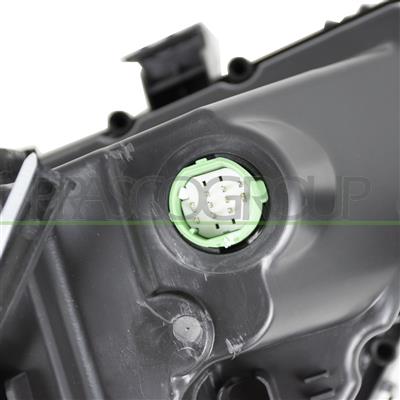 OPTICA DERECHA H7+H7 ELECTRICA-CON MOTOR-CON LUZ DE GIRO-LED-NEGRA