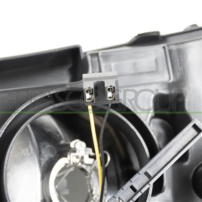 OPTICA DERECHA H7+H7 ELECTRICA-CON MOTOR-CON LUZ DE GIRO-LED-NEGRA