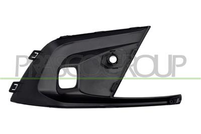 FRONT BUMPER GRILLE LEFT-BLACK-TEXTURED FINISH-WITH FOG LAMP HOLE-WITH PDC HOLE+SENSOR HOLDER