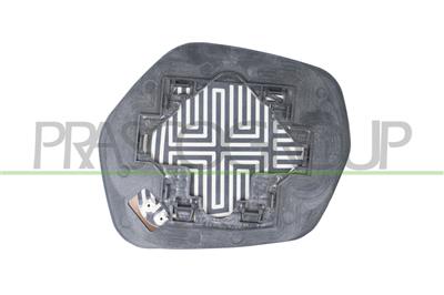 MIRROR GLASS BASE RIGHT-HEATED-CONVEX-CHROME